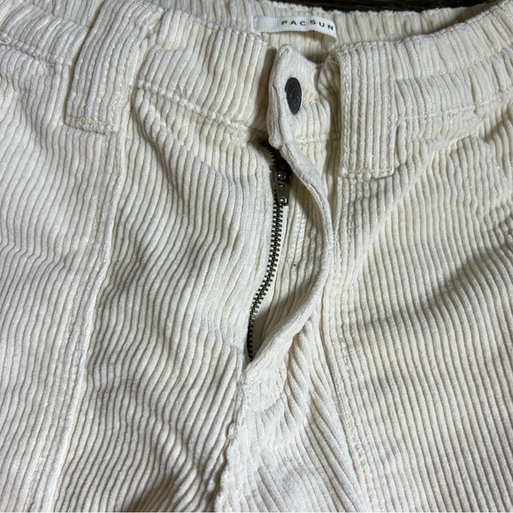 PacSun Off White Corduroy Cargo Elastic Waist Pants - Picture 4 of 11
